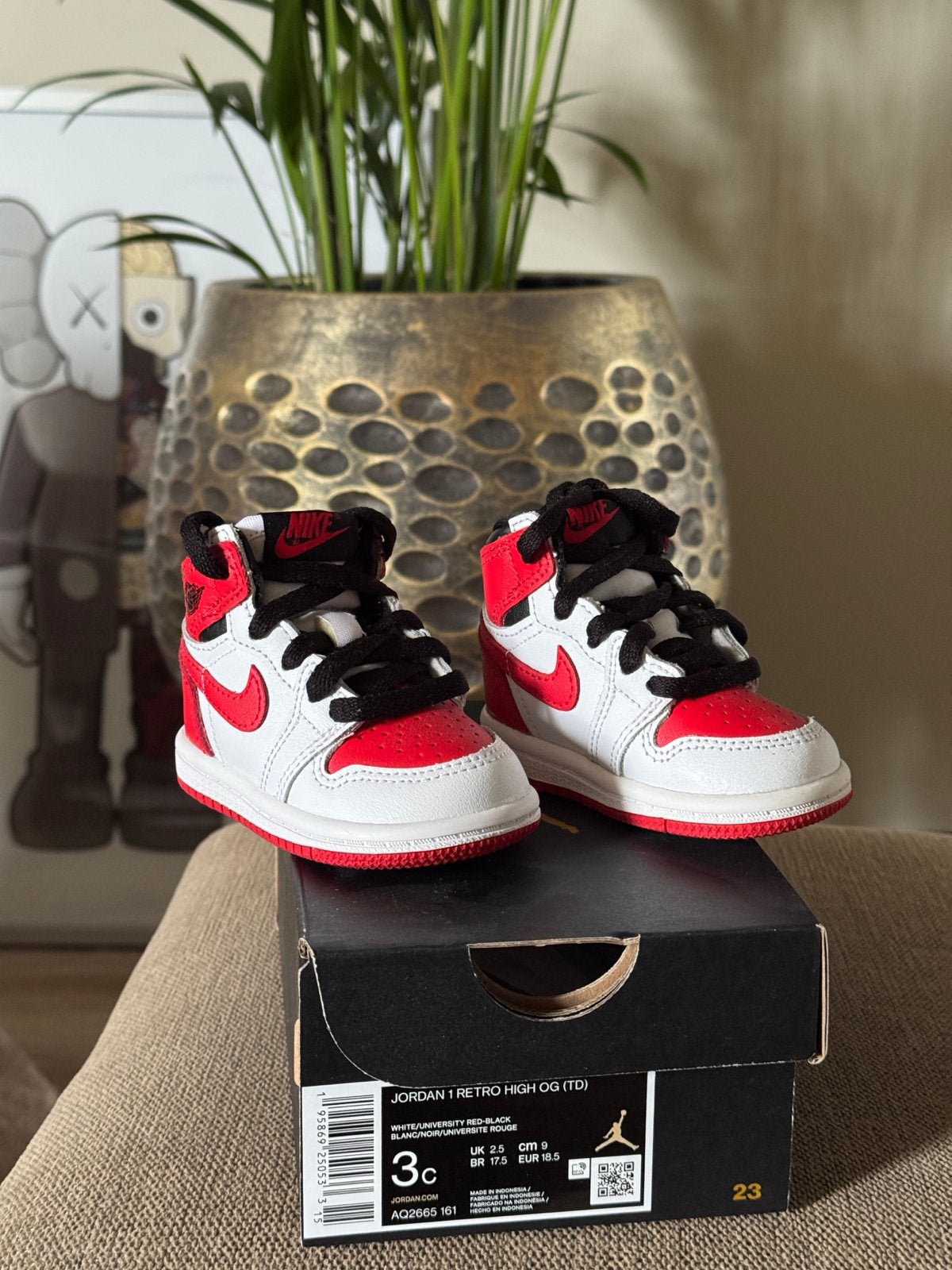 Nike Jordan 1 Retro High OG (TD) - Baby sneakers, Ophalen of Verzenden, Zo goed als nieuw, Jongen of Meisje, Schoenen
