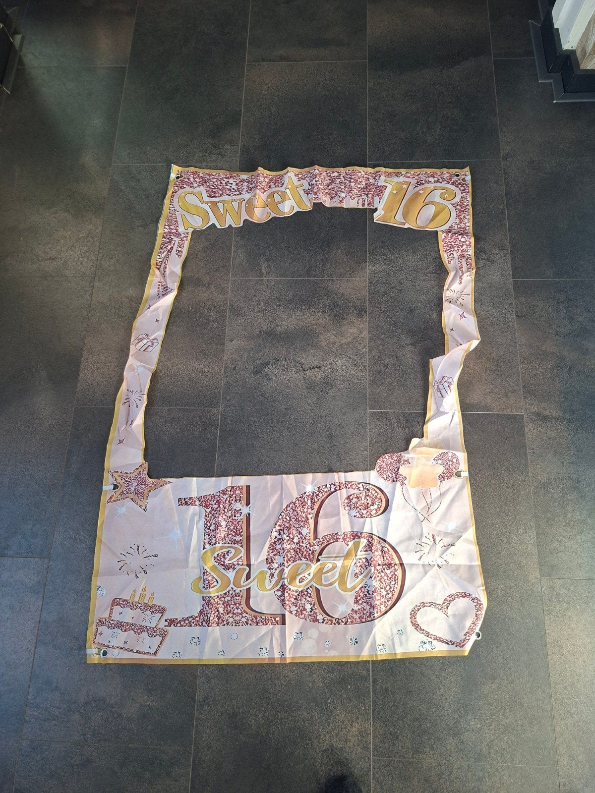 Sweet 16 Feestpakket: Fotoframe, Banner, Borden & Vlaggen, Ophalen of Verzenden, Gebruikt, Versiering, Verjaardag