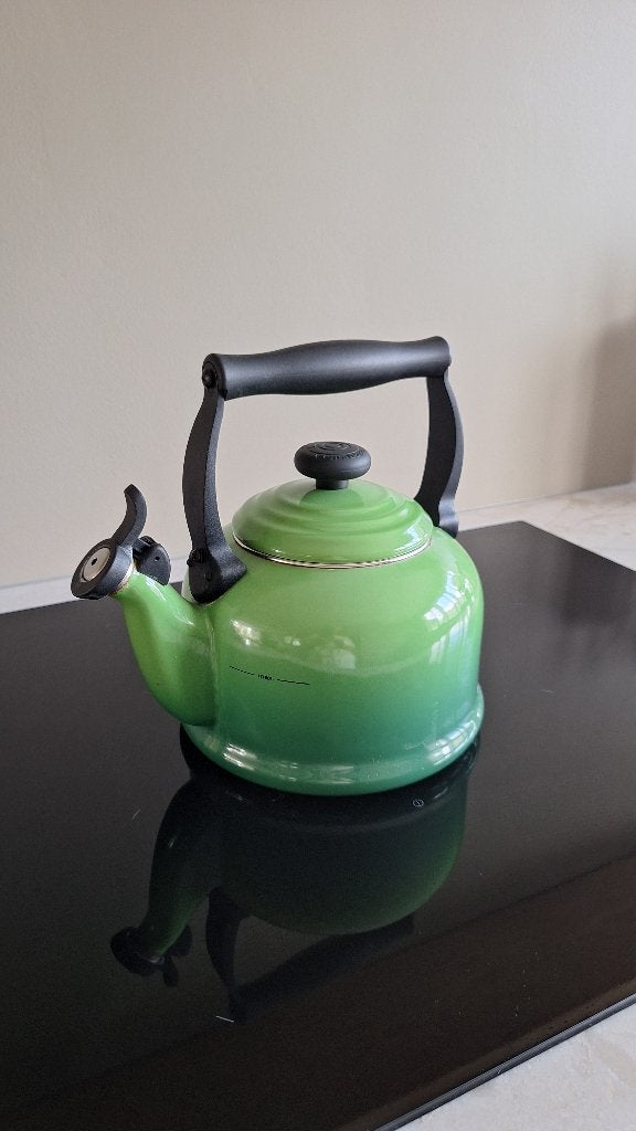 Fluitketel, Huis en Inrichting, Groen, Zo goed als nieuw, Metaal, Le Creuset