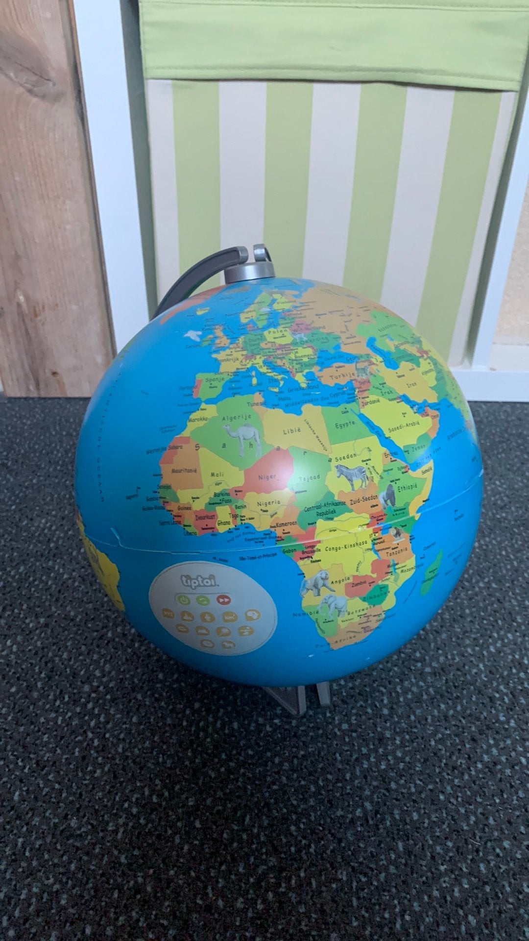 Plastic wereldbol globe, Ophalen, Gebruikt
