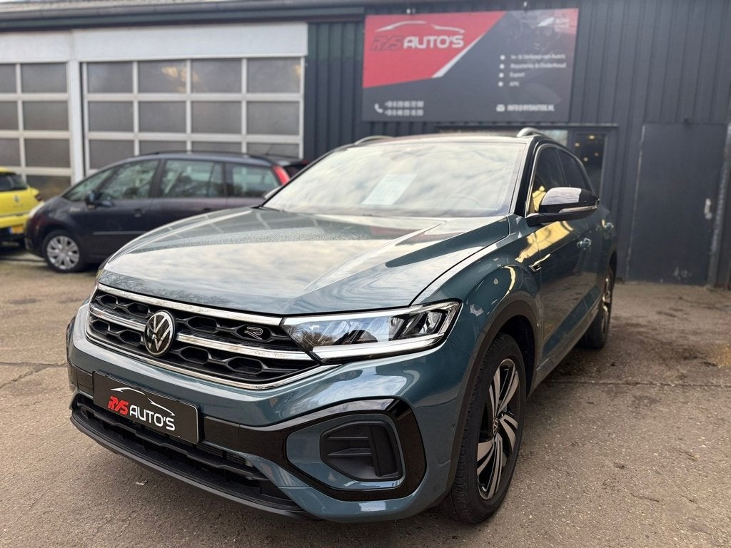 Volkswagen T-ROC 1.5 TSI R-Line 2023 Automaat| Cockpit|Stoel, Auto's, Volkswagen, 1258 kg, Euro 6, 150 pk, Blauw