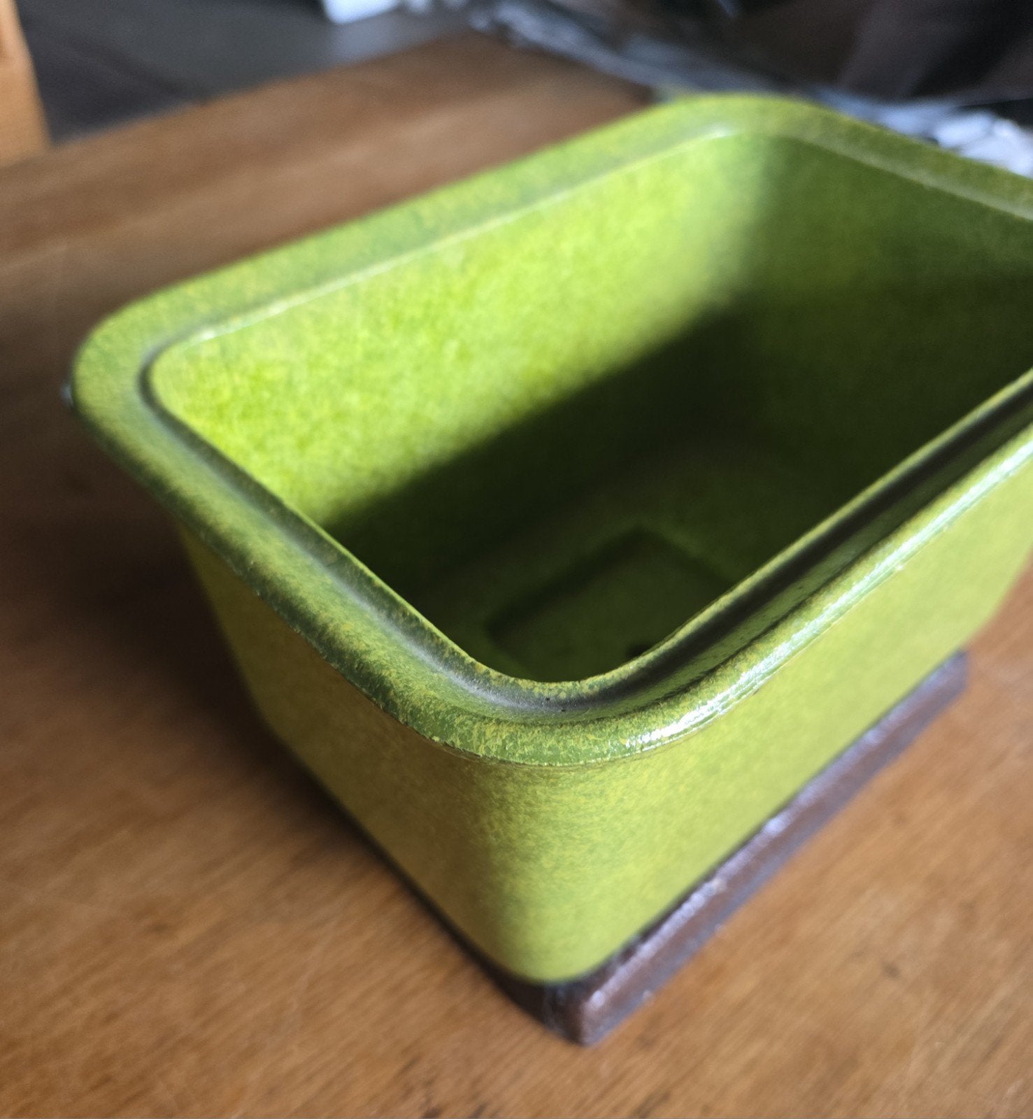Antieke cactuspot met onderschotel, Ophalen of Verzenden