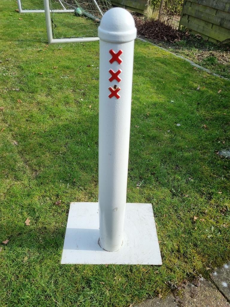 Amsterdams paaltje wit/rood, Tuin en Terras, Palen, Balken en Planken, Ophalen, 250 cm of meer, Palen