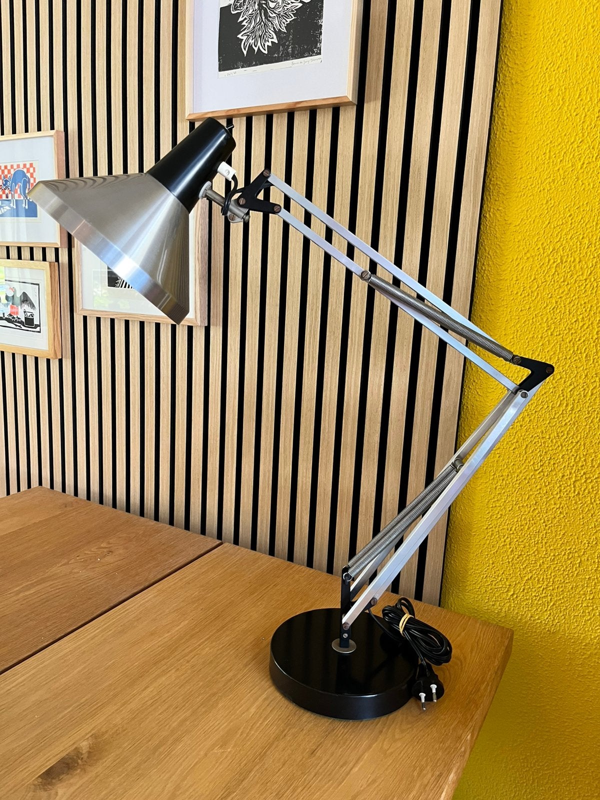 Hala Zeist vintage bureaulamp / architecten lamp, Huis en Inrichting, Lampen | Tafellampen, Ophalen, Gebruikt, Vintage, Metaal