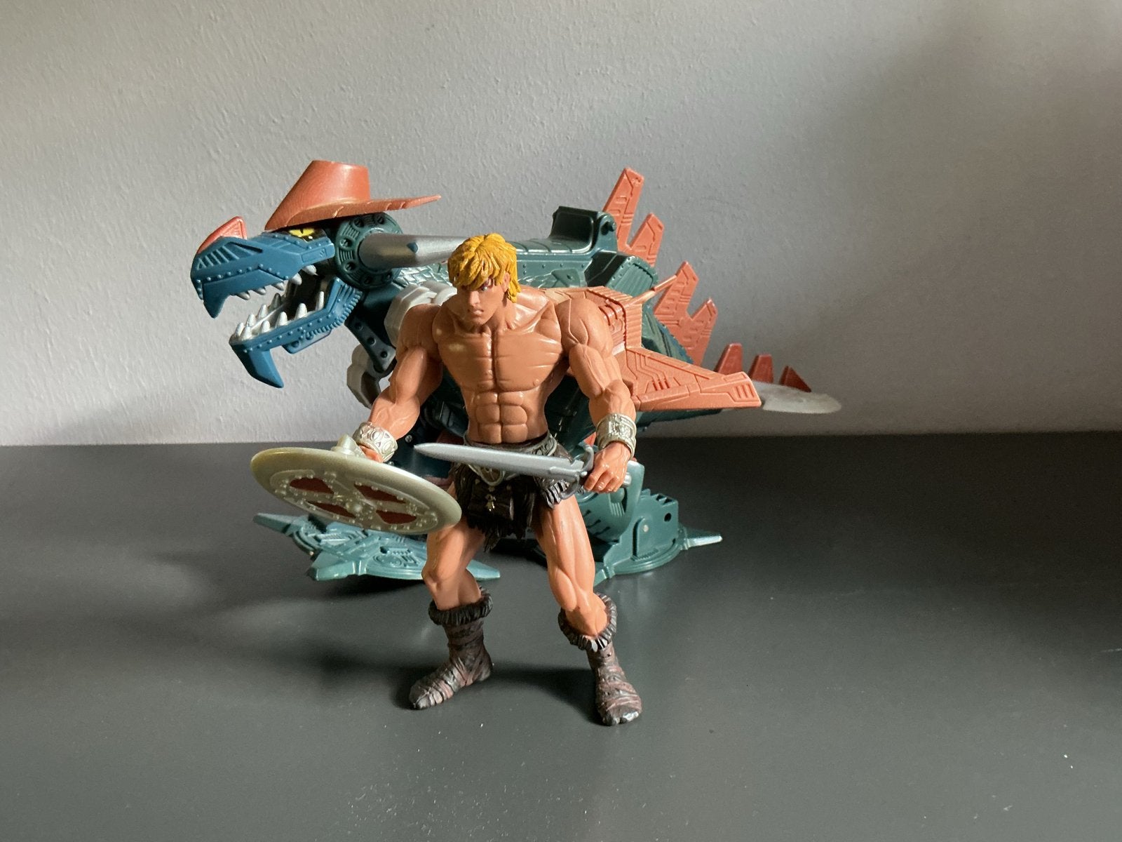 He-Man actiefiguur met rijdier, Masters of the Universe, Kinderen en Baby's, Speelgoed | Actiefiguren, Ophalen of Verzenden, Gebruikt