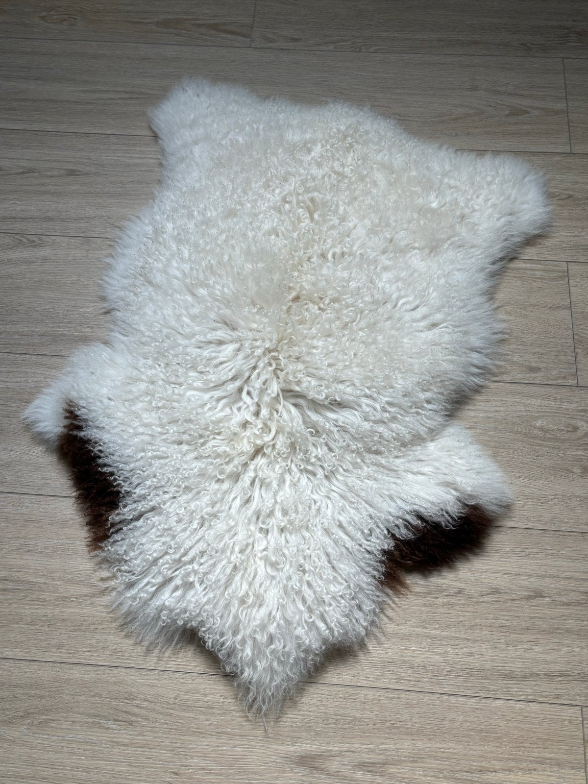 Echt schapenvacht - 105 cm, 100 tot 150 cm, Wit, Zo goed als nieuw, Overige vormen