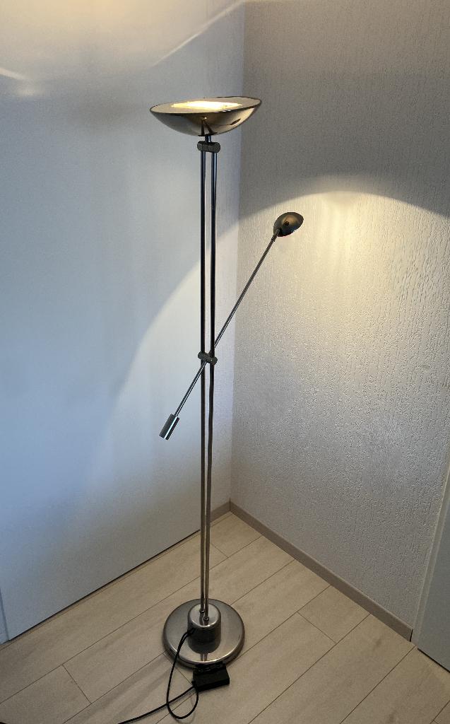 Luxe Vintage Vloerlamp + Leeslamp Relux Milano Italy, Ophalen, Gebruikt, Metaal, 150 tot 200 cm