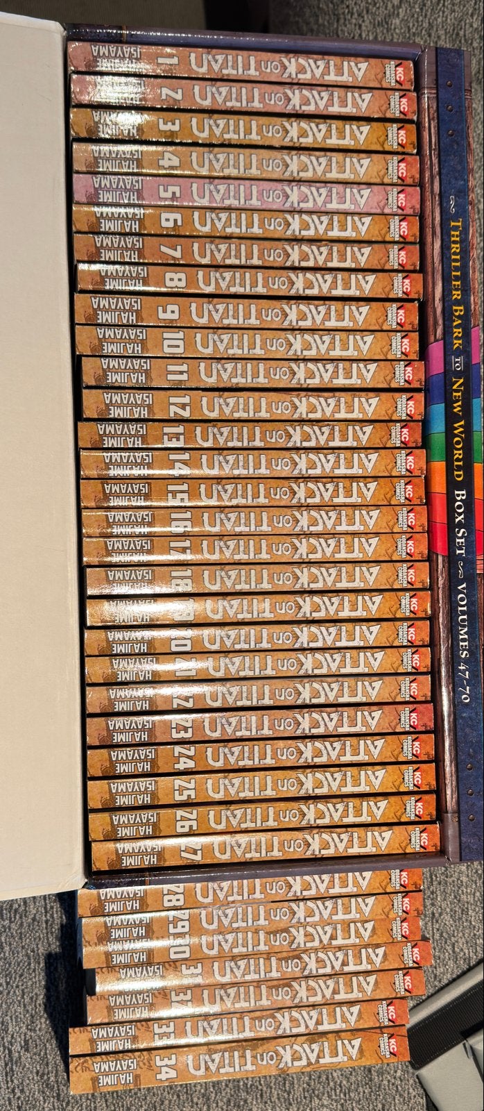 Attack on Titan Manga 1-34 Compleet - Engelse Editie, Boeken, Complete serie of reeks, Ophalen of Verzenden, Zo goed als nieuw