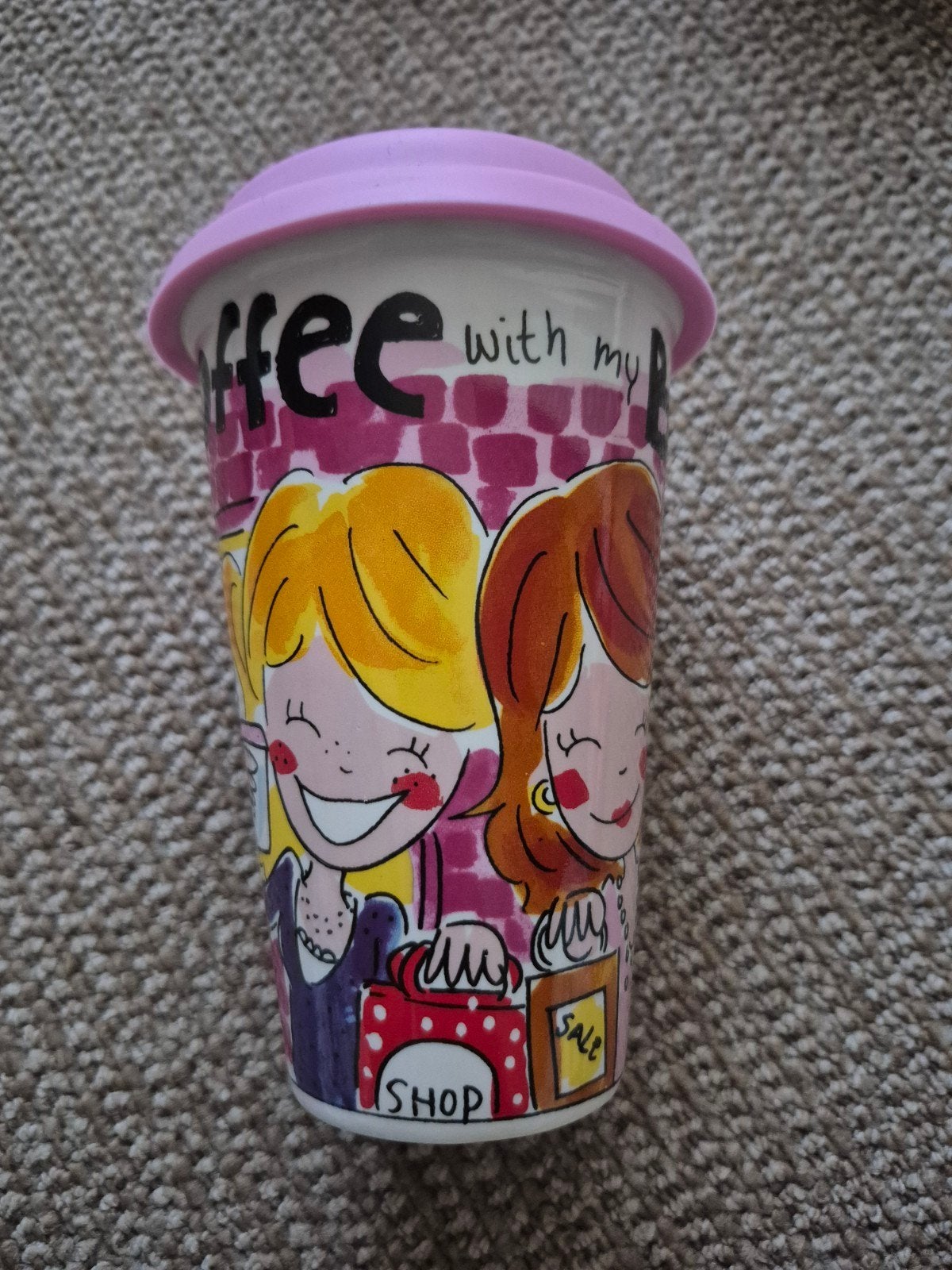 Blond Amsterdam To Go beker BFF 1, Huis en Inrichting, Ophalen of Verzenden, Zo goed als nieuw, Overige stijlen, Kop(pen) en/of Schotel(s)