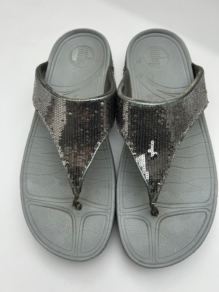Wobbleboard fitflop slippers zilver maat 42, Ophalen of Verzenden, Gedragen, Overige kleuren