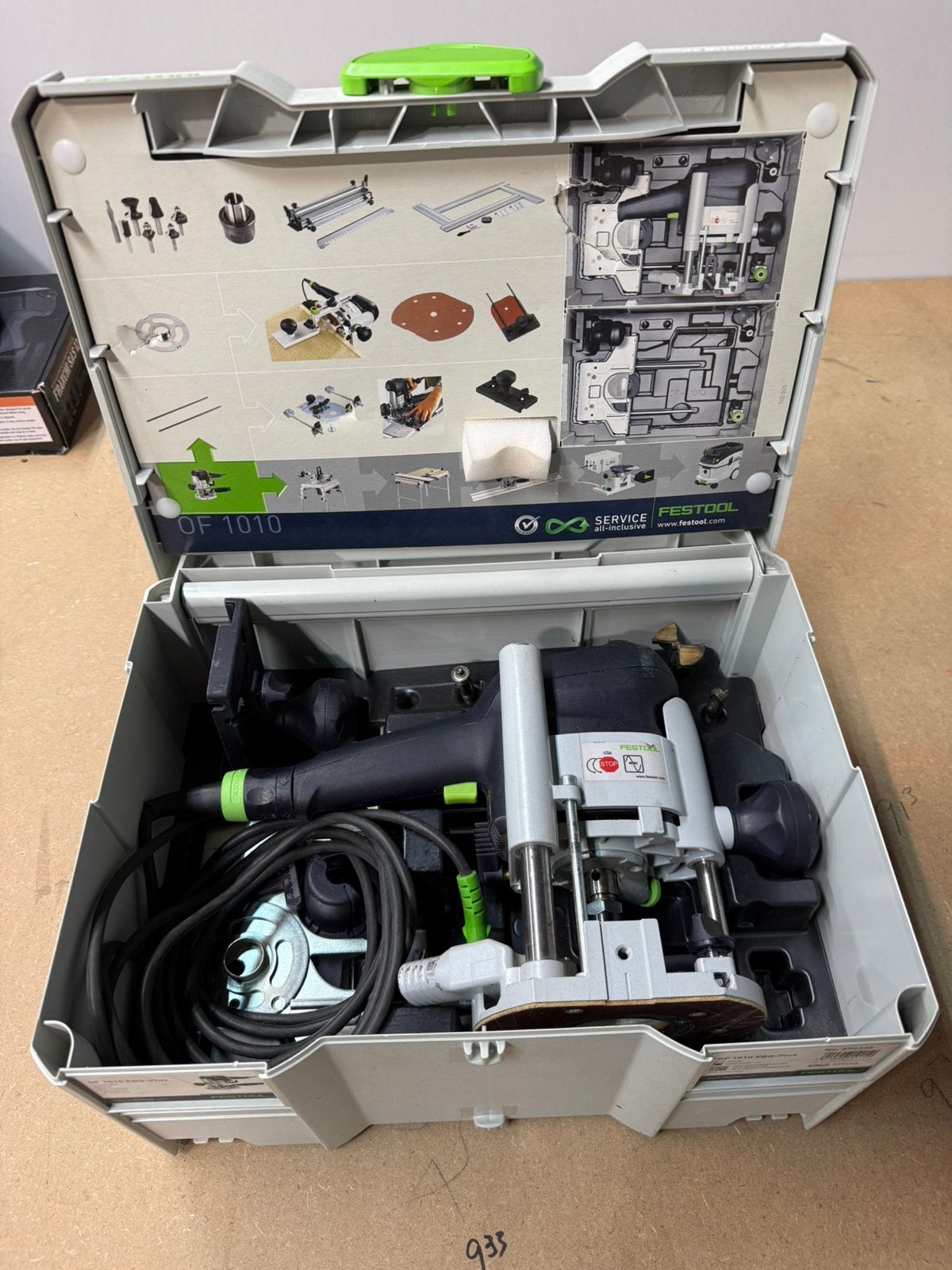 Festool bovenfrees OF 1010 EBQ-Plus, Ophalen of Verzenden, Zo goed als nieuw, Elektrisch, Bovenfrees