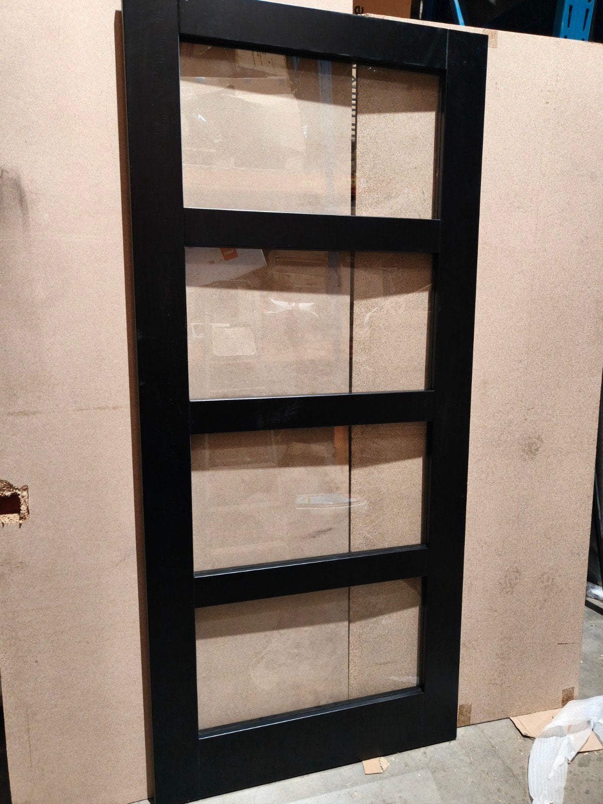 binnendeur met 4 ramen incl glas 93x231,5 cm opdek rechts, Ophalen, 80 tot 100 cm, Binnendeur, Glas