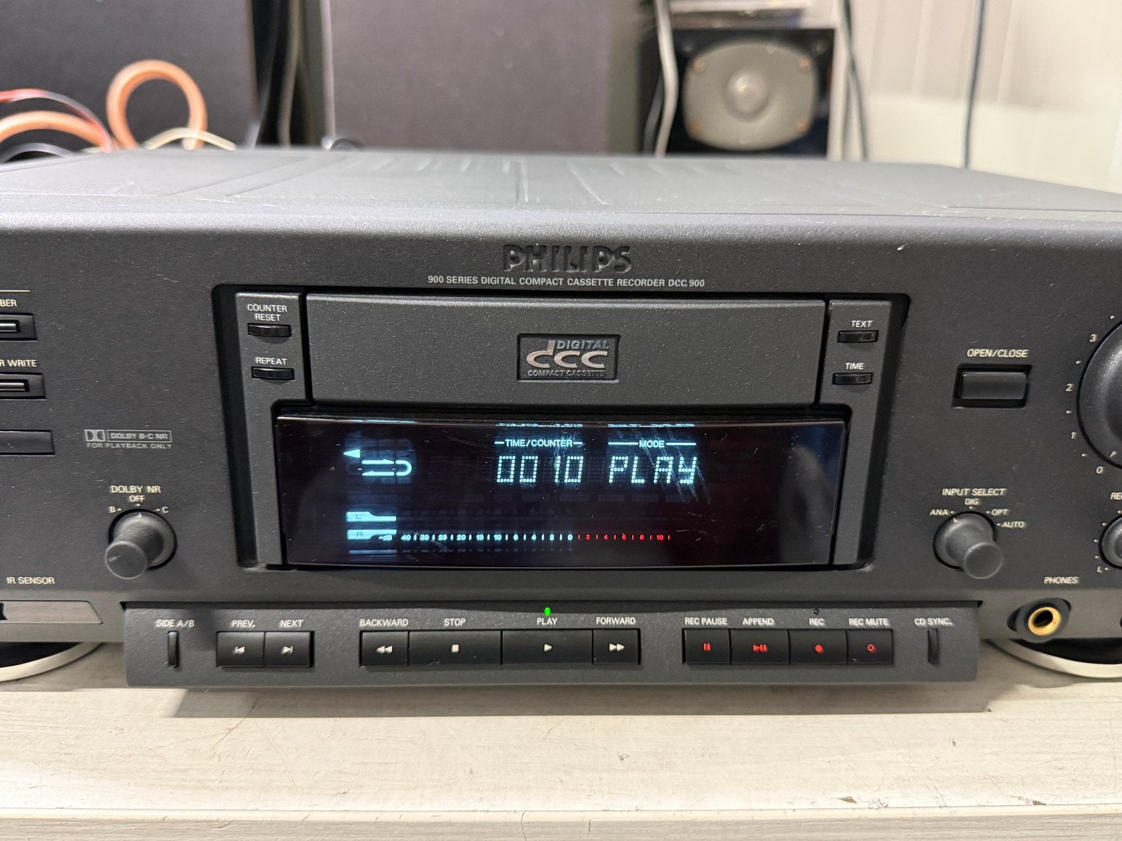 Philips DCC 900 Digital Compact Cassette Recorder - Defect, Philips, Philips, Tape counter, Enkel