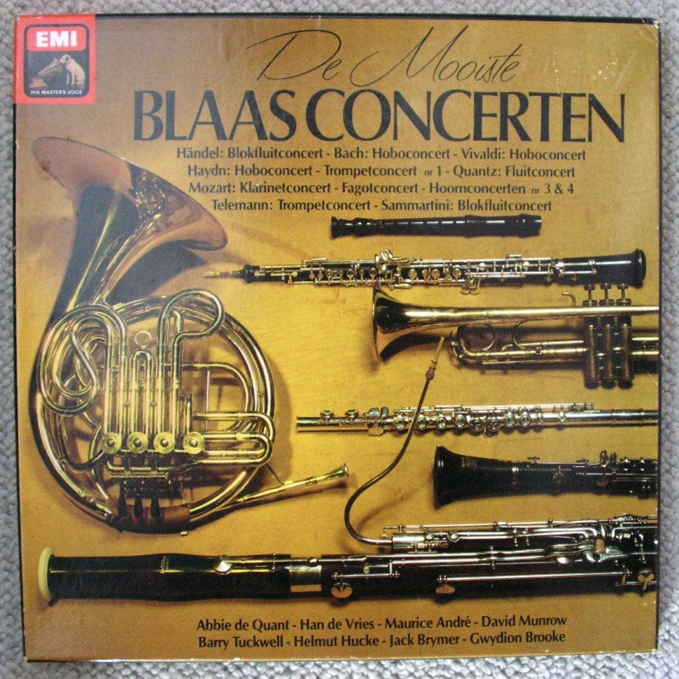 De mooiste Blaasconcerten 4 LP's in BOX zeer mooie staat, Boxset, Overige componisten, Overige typen, Zo goed als nieuw