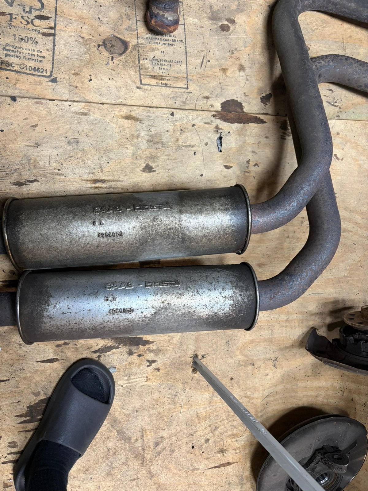 Saab 93 uitlaat delen, Auto-onderdelen, Ophalen, Gebruikt, Saab