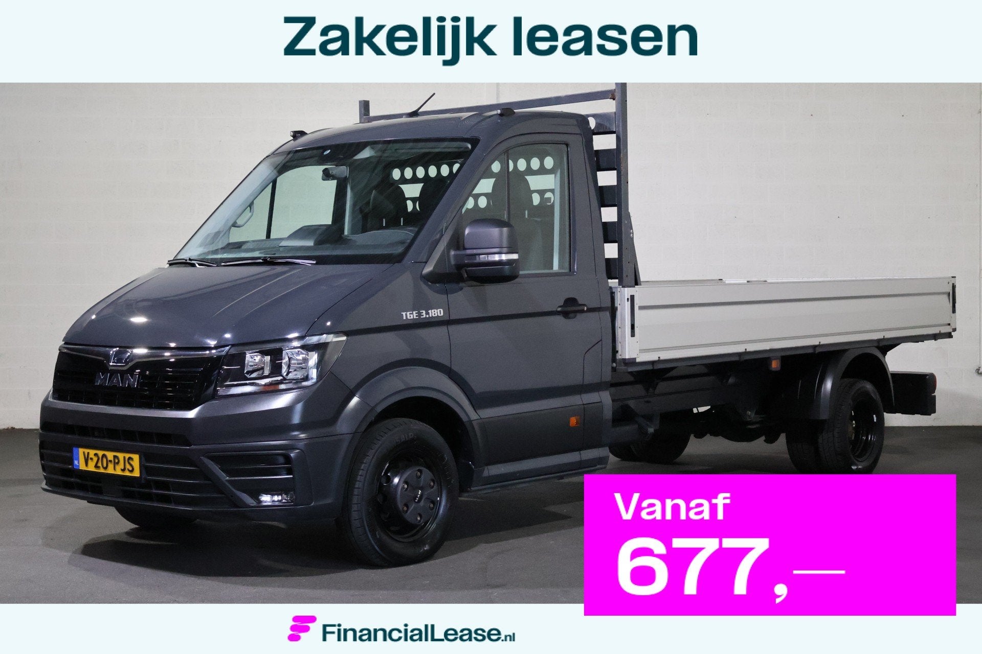 MAN TGE 5.180 Automaat Dubbel Lucht Open Laadbak Trekhaak, Automaat, Stof, Gebruikt, Multifunctioneel stuurwiel