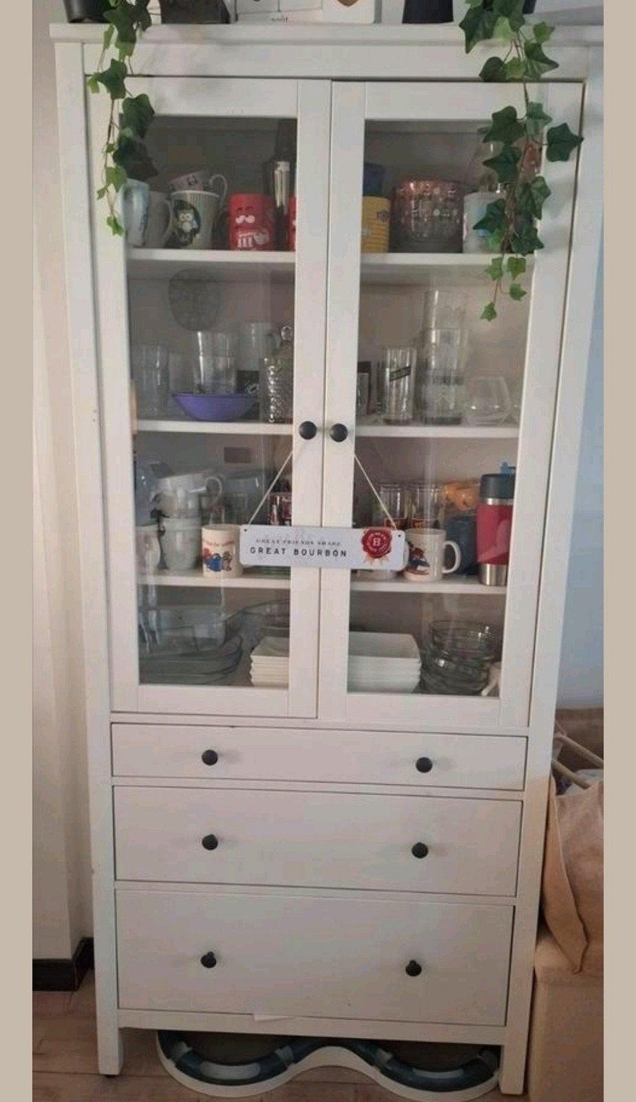 Witte IKEA Hemnes Kast 90x197 cm, Ophalen, Gebruikt, Met deur(en)