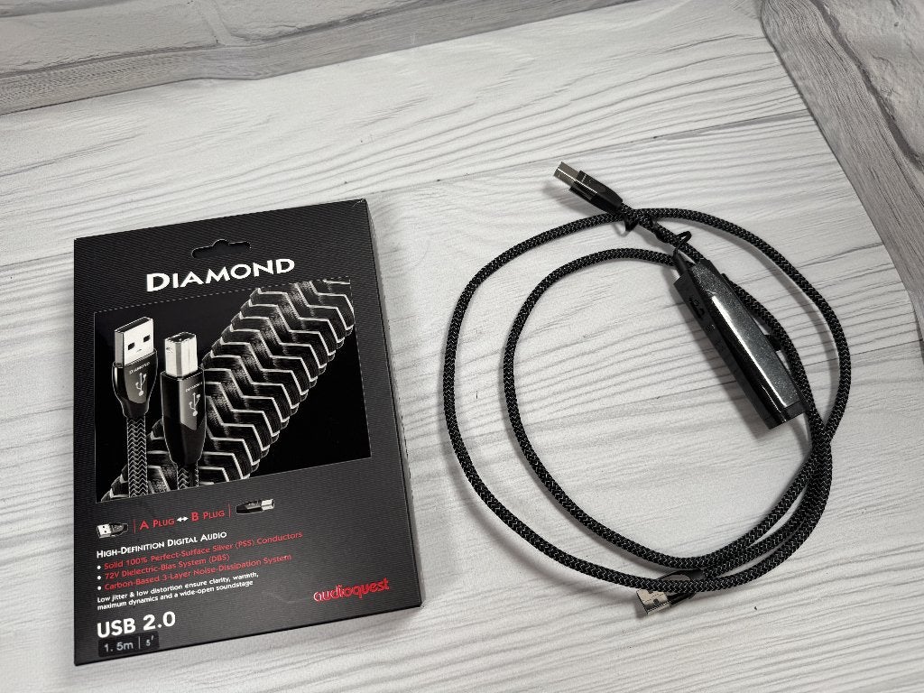 Audioquest diamond usb 1,5m audiokabel muziek, Audio, Tv en Foto, Audiokabels en Televisiekabels, Verzenden, Zo goed als nieuw
