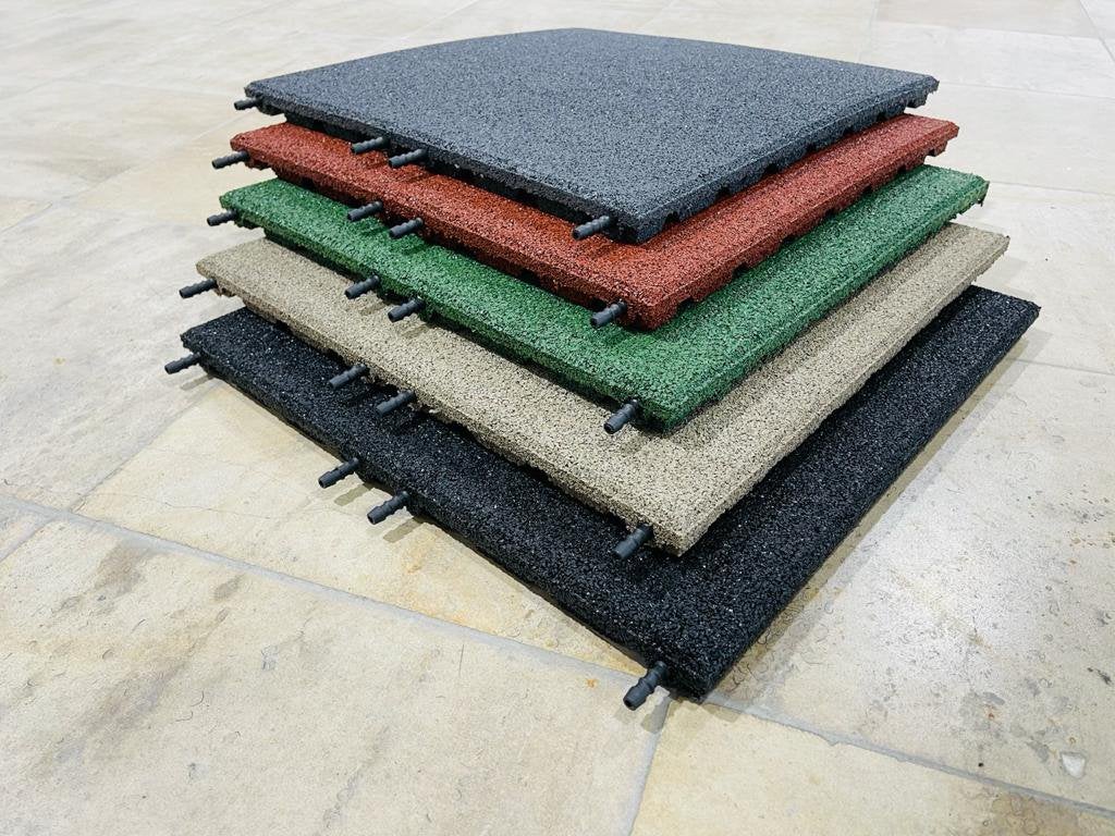 Rubber tegels 500x500x30mm rubber speel tuin sport tegels, Doe-het-zelf en Verbouw, Tegels, Overige materialen, Nieuw, Ophalen of Verzenden