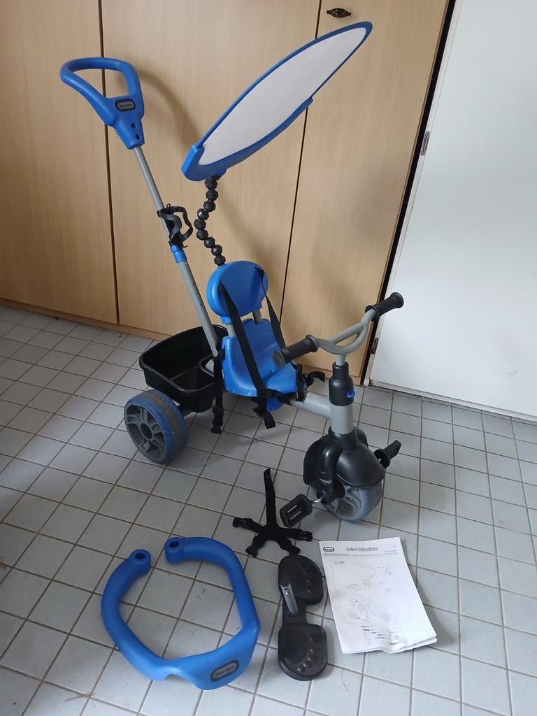 Little Tikes Trike 4-in-1 Blauw Driewieler, Ophalen, Gebruikt, Little Tikes, Duwstang