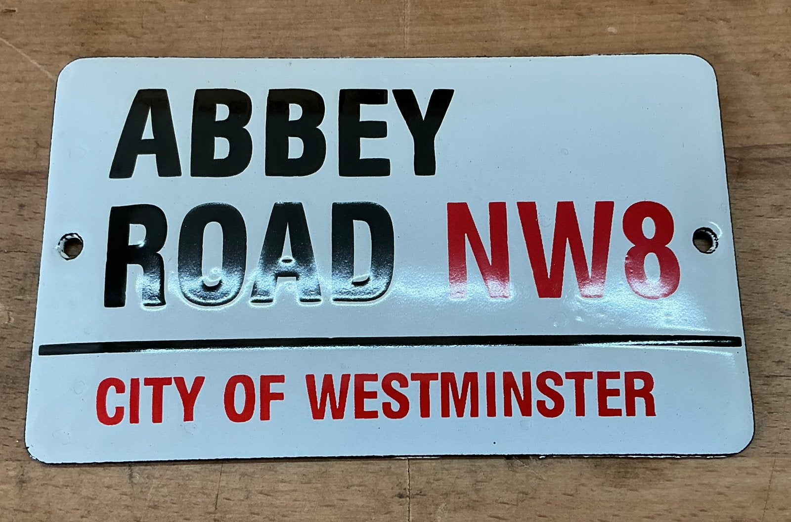 Emaille bordje abbey road nw8, Ophalen of Verzenden