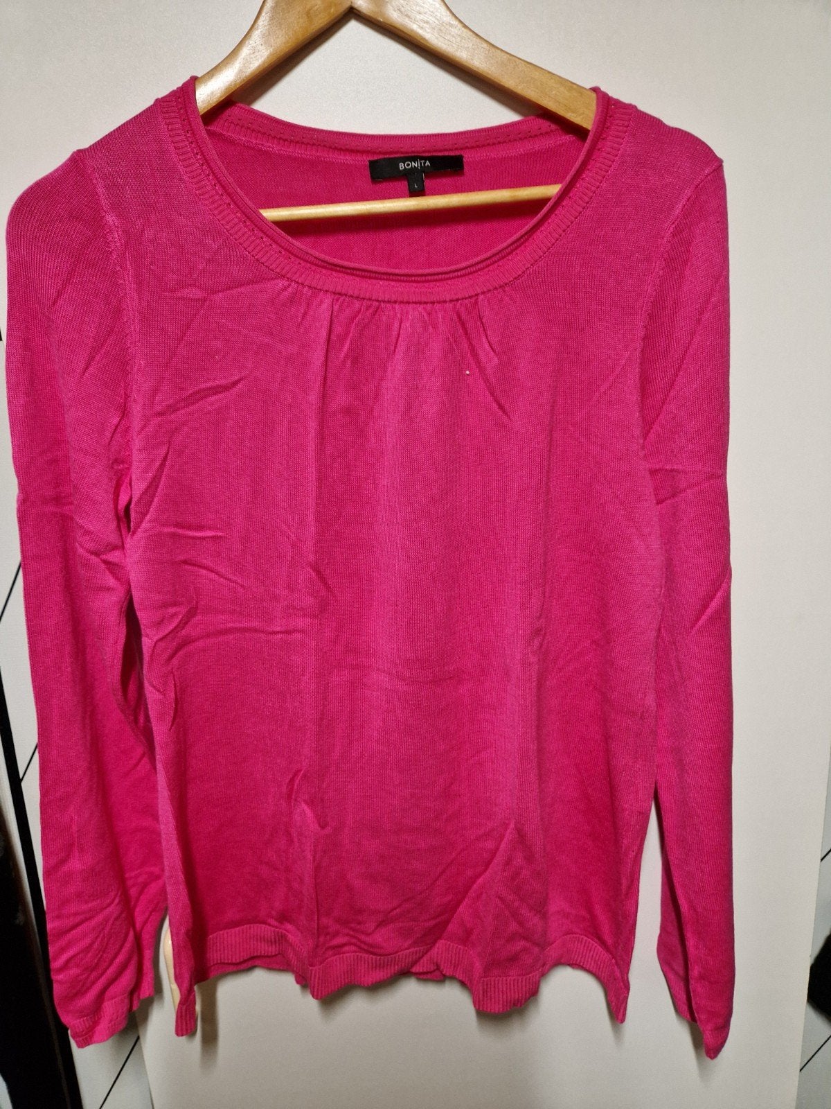 BONITA FUCHSIA ROZE FIJN GEBREIDE TRUI MAAT L, Kleding | Dames, Maat 38/40 (M), Nieuw, Bonita, Ophalen of Verzenden