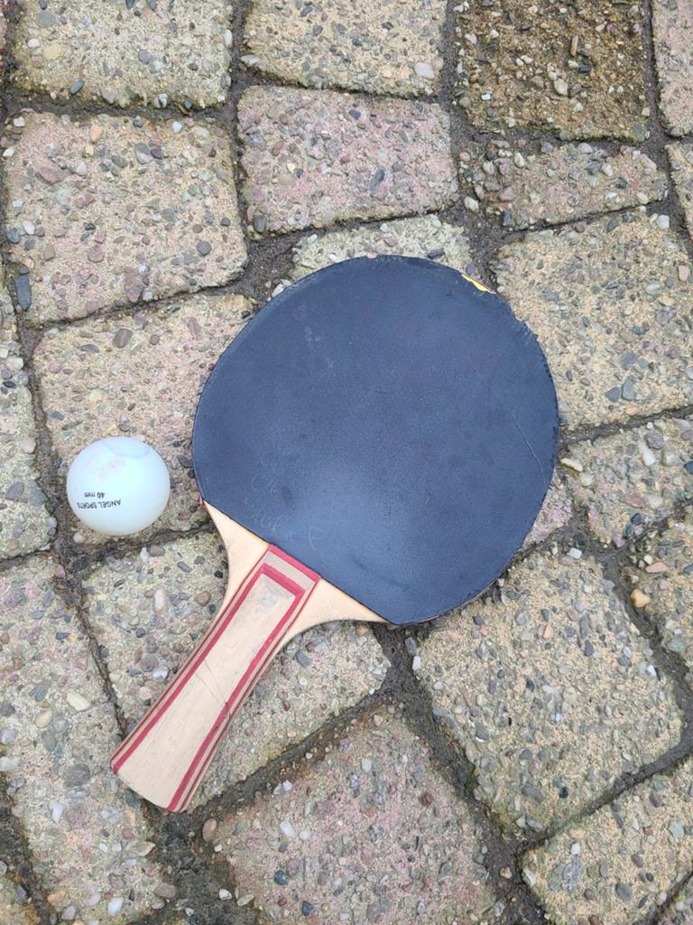 Tafeltennisbatje met balletje, Ophalen of Verzenden, Gebruikt, Net, Batje(s) of Balletje(s)