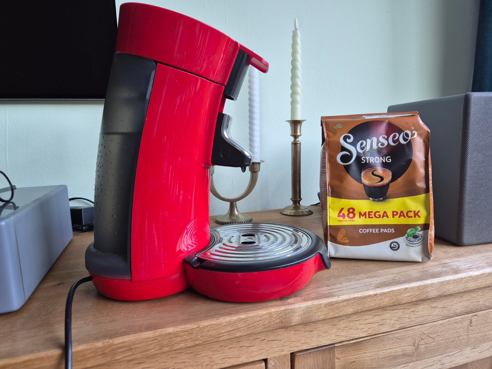 Philips Senseo koffiezetapparaat HD 6563 rood, Ophalen of Verzenden, Gebruikt, Koffiemachine