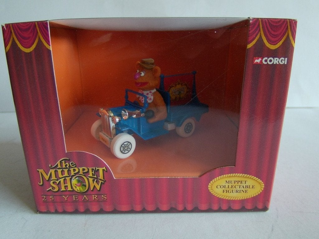 Oude Corgi The Muppet Show Fozzie Bear''s Car in Box,  2002, Ophalen of Verzenden, Zo goed als nieuw, Tv, Actiefiguur of Pop