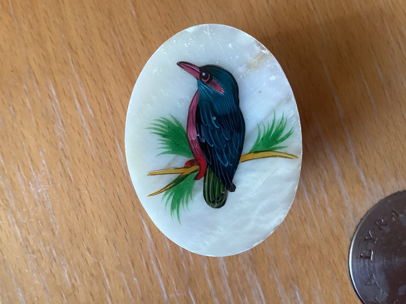 Ijsvogel // doosje hoog 3x5.5x4 cm, Ophalen of Verzenden, Zo goed als nieuw