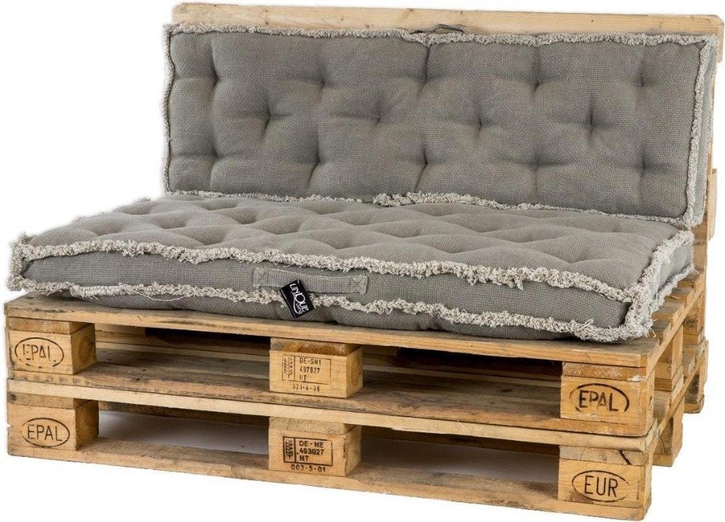 9x Unique Living palletkussen Timo grijs – alles samen €100, Huis en Inrichting, Ophalen, Overige merken, Gebruikt, Palletkussen