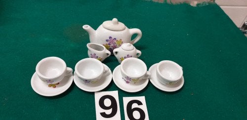 Minis servies bloemen, gekleurde bloemen, Antiek en Kunst, Antiek | Servies compleet, Ophalen of Verzenden