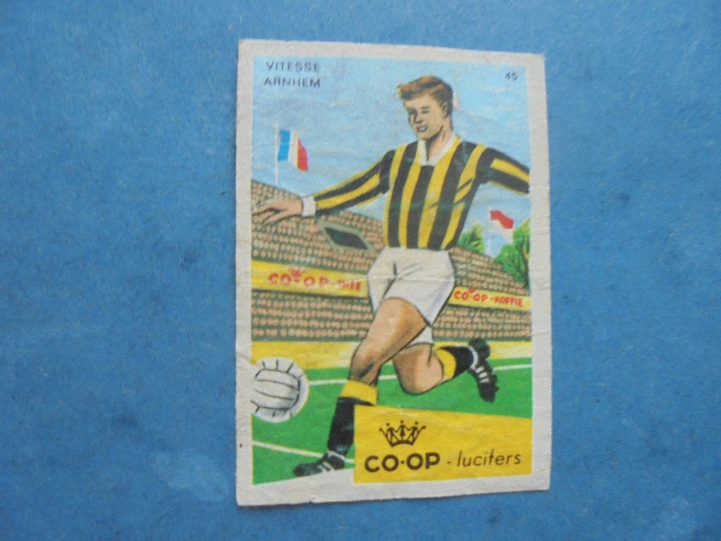 Oud lucifermerk voetbalclub VITESSE uit Arnhem, Verzamelen, Ophalen of Verzenden, Zo goed als nieuw, Luciferdoosjes of -merken