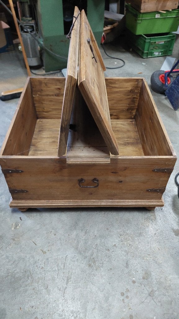 mooie eikenhout kist of salontafel, Huis en Inrichting, Tafels | Salontafels, Ophalen, Gebruikt, Eikenhout, Minder dan 50 cm