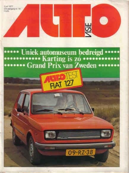 Autovisie 14 1977 : Fiat 127 1050 CL - Mercedes Benz S W126, Ophalen of Verzenden, Gelezen, Algemeen