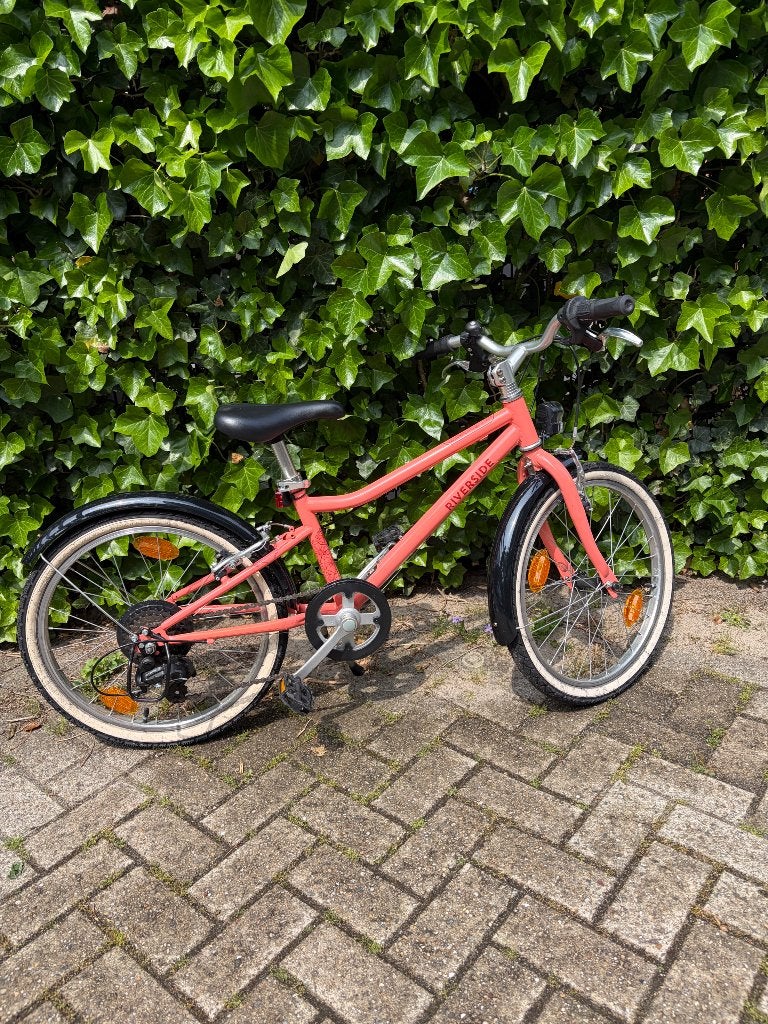 Kinderfiets Riverside 20 inch Koraalroze, Fietsen en Brommers, Fietsen | Meisjes, Ophalen, Versnellingen, Zo goed als nieuw, Decathlon