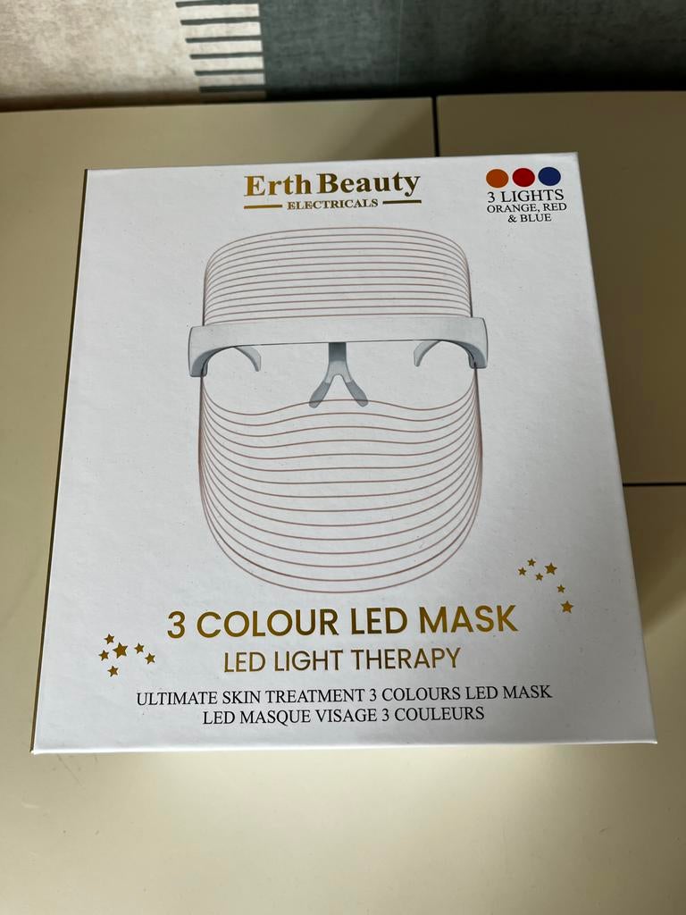 3 Kleuren LED Masker - Lichttherapie Gezichtsmasker, Sieraden, Tassen en Uiterlijk, Uiterlijk | Gezichtsverzorging, Ophalen of Verzenden