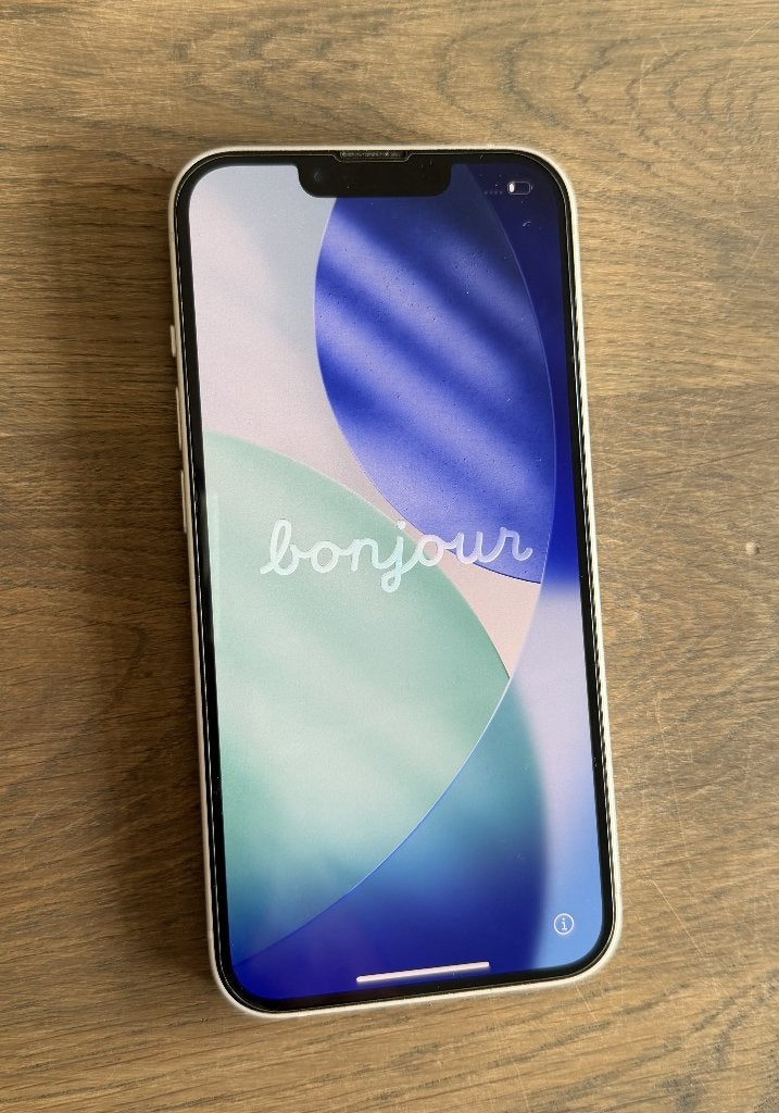 Apple iPhone 14 goede staat, inclusief vier hoesjes, Ophalen, 86 %, Wit, IPhone 14