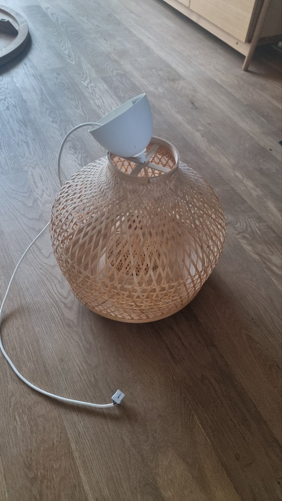 IKEA Brasa bamboe hanglamp, Ophalen, Bohemian, Scandinavisch, Natuurlijk materiaal, E27 (groot)