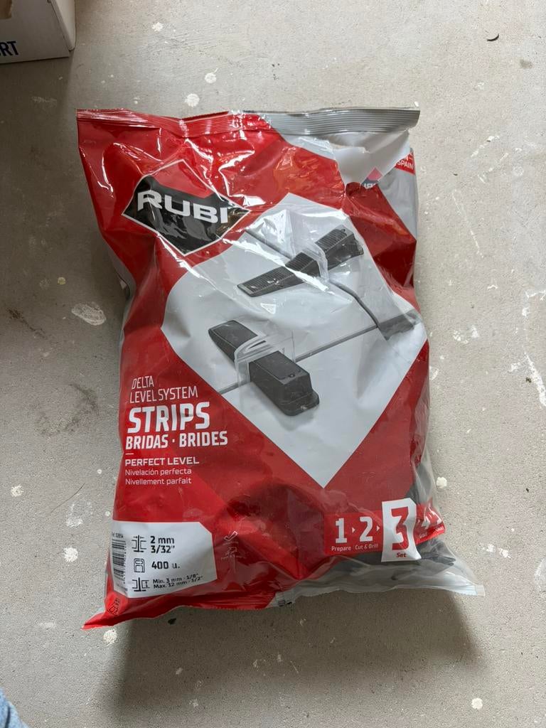 Rubi 2mm levelers + Ecoclean kit inwasset, Ophalen, Zo goed als nieuw