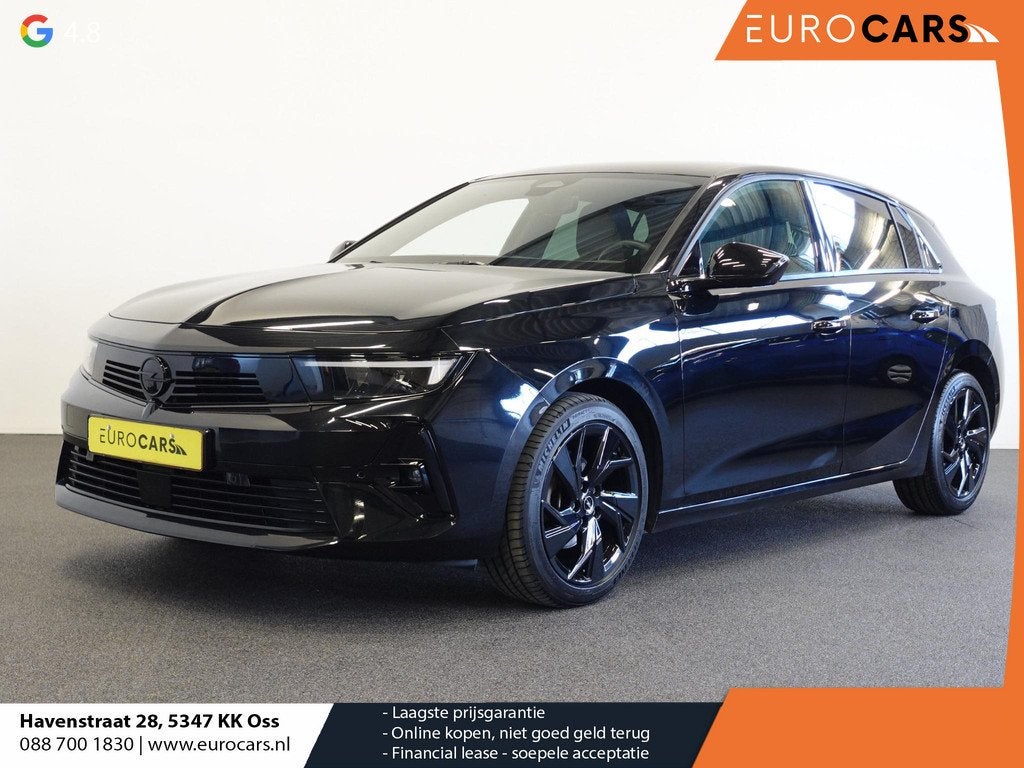 Opel Astra 1.2 130pk GS Line Automaat Climate control Adapti, Stof, Gebruikt, 1199 cc, Zwart