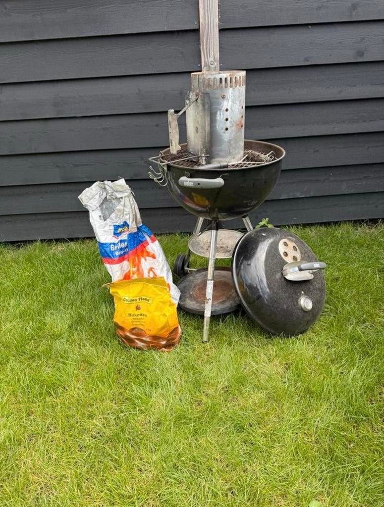 Weber Compact Kettle BBQ 47cm met accessoires, Tuin en Terras, Ophalen, Gebruikt, Met accessoires