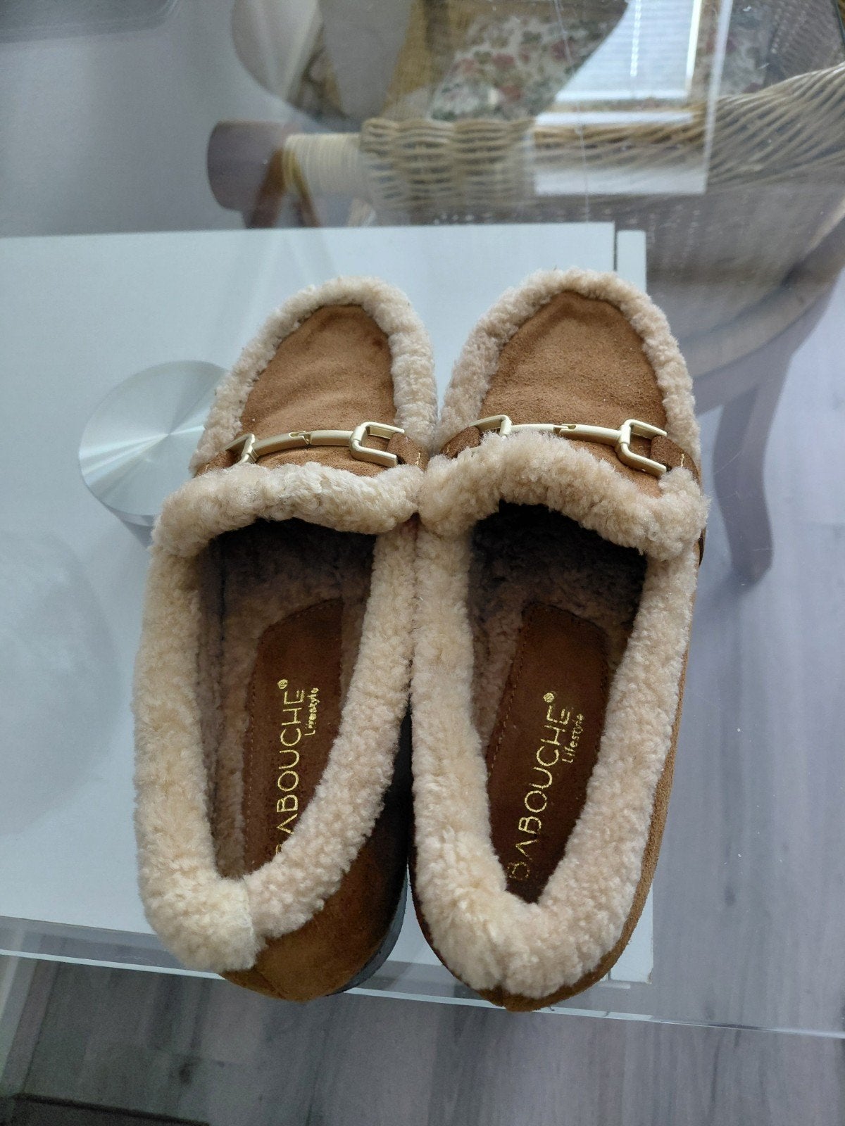 Babouche Dames Schoenen - Cognac Suede - Maat 37 - Nieuw, Bruin, Nieuw, Babouche, Ballerina's