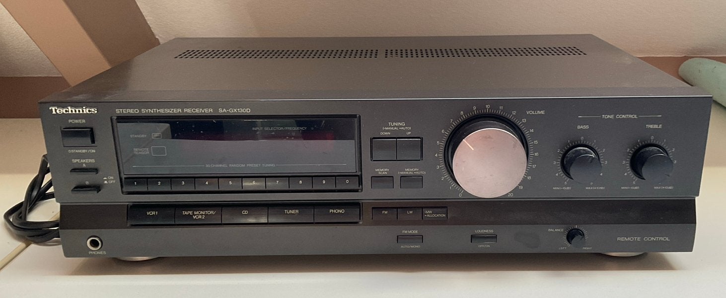 Technics SA-GX130D Stereo Receiver - Uitstekende Staat, Gebruikt, 120 watt of meer, Stereo, Ophalen