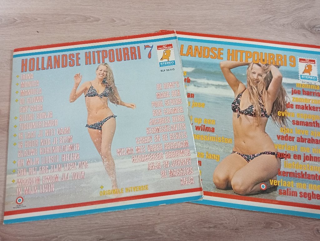 Ruil of koop Hollandse Hitpopourri LP's (Deel 7 & 9), LP, Gebruikt, Ophalen of Verzenden, Levenslied of Smartlap