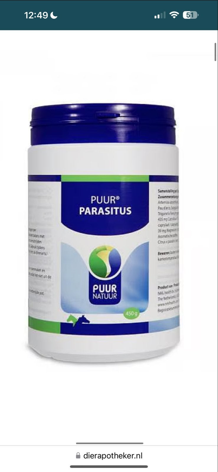 Puur parasitus paard, Ophalen of Verzenden, Nieuw