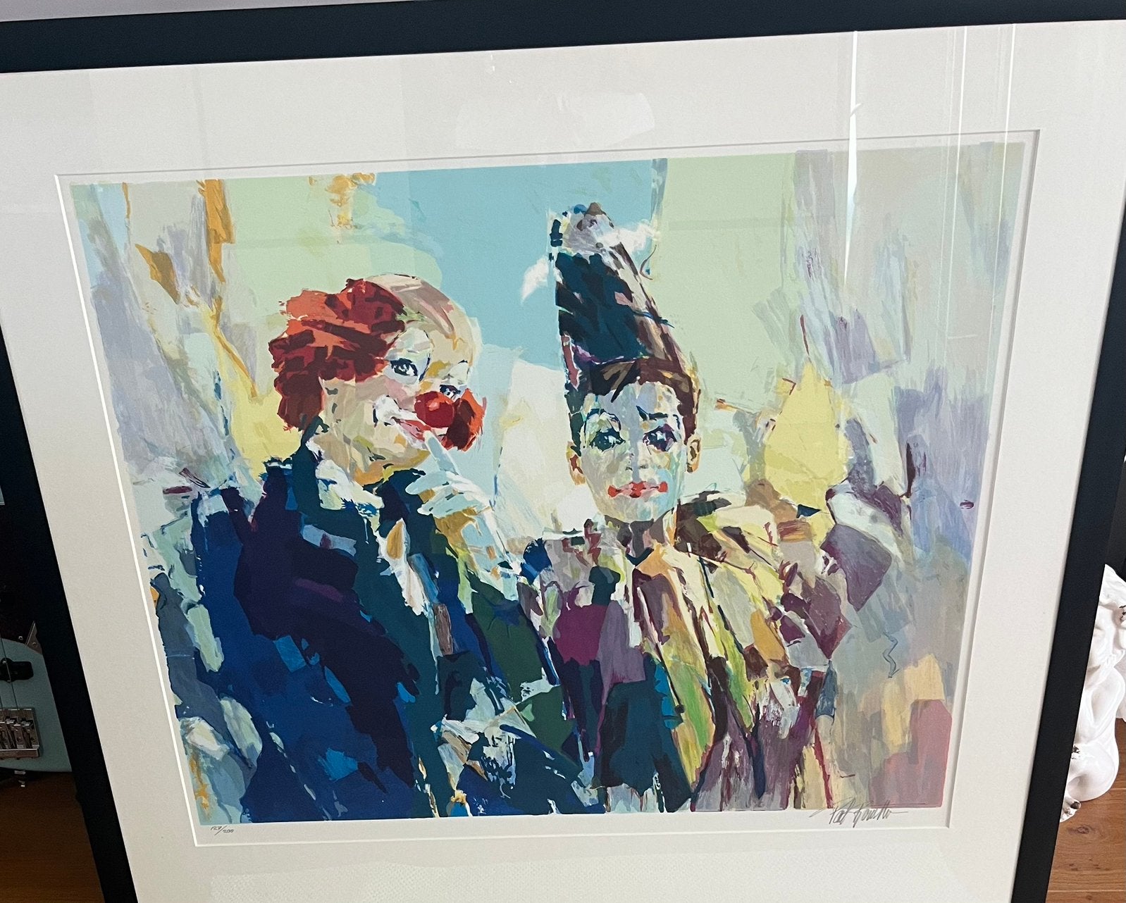 Vintage Art Litho Clows . Genummerd / Gesigneerd/ Ingelijst, Antiek en Kunst, Kunst | Litho's en Zeefdrukken, Ophalen of Verzenden