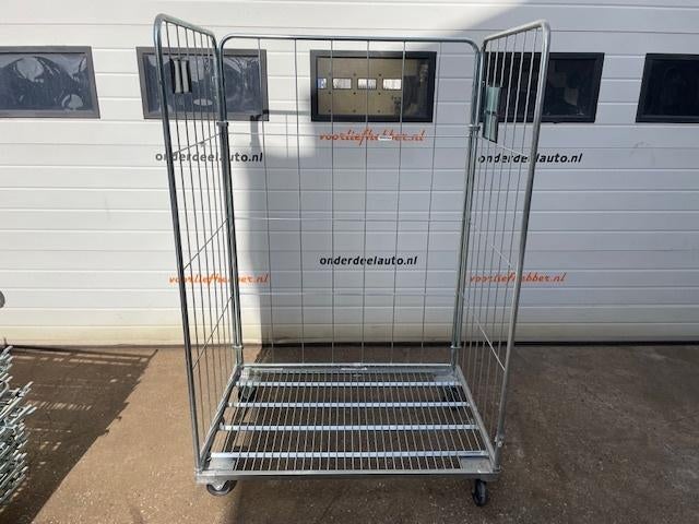 3 heks Gaascontainer Rolcontainer 120x80  Manutan / Overtoom, Ophalen, Transportkar, 100 liter of meer, Zo goed als nieuw