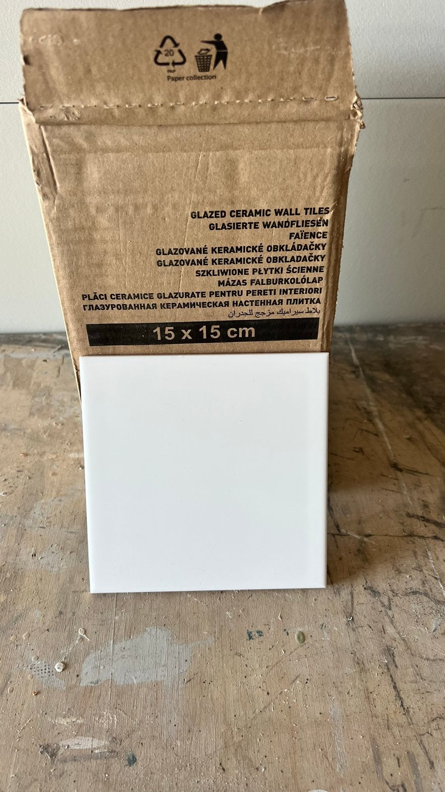 25 m² nieuwe witte wandtegels 15x15 cm, Doe-het-zelf en Verbouw, Tegels, Ophalen, Nieuw, Minder dan 20 cm, Minder dan 20 cm
