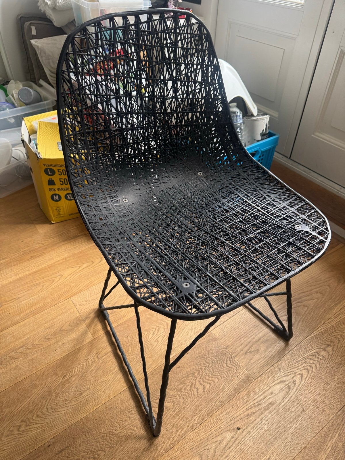 Moooi Carbon Chair Designstoel Bertjan Pot & Marcel Wanders, Huis en Inrichting, Ophalen, Kunststof, Zwart, Zo goed als nieuw